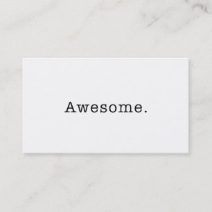 Awesome Quote Template Blank in Black and White Business Card