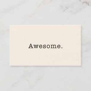 Awesome Quote Template Blank in Black and White Business Card