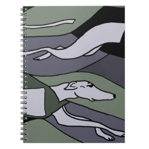 Awesome Racing Greyhound Abstract Art Notebook