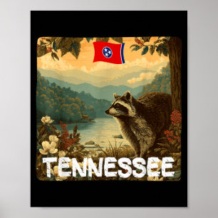 Awesome Racoon in Beautiful Tennessee Nature Poster