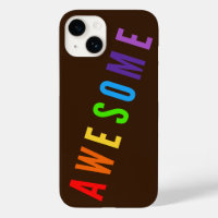 AWESOME RAINBOW COLORS POSTIVE HAPPY TEXT BROWN