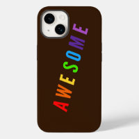 AWESOME RAINBOW COLORS POSTIVE HAPPY TEXT BROWN