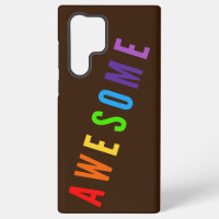 AWESOME RAINBOW COLORS POSTIVE HAPPY TEXT BROWN