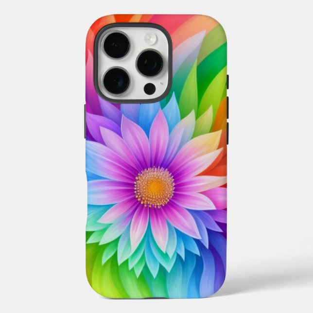 Awesome Rainbow Flower  Case-Mate iPhone Case (Back)