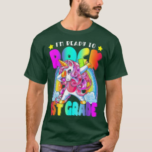 Awesome Ready To Rock 1st Grade Unicorn Back To Sc T-Shirt