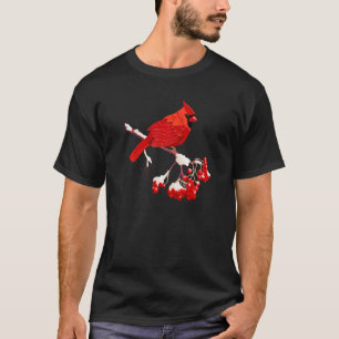 Awesome Red Cardinal Birds  Nature   Women Men T-Shirt