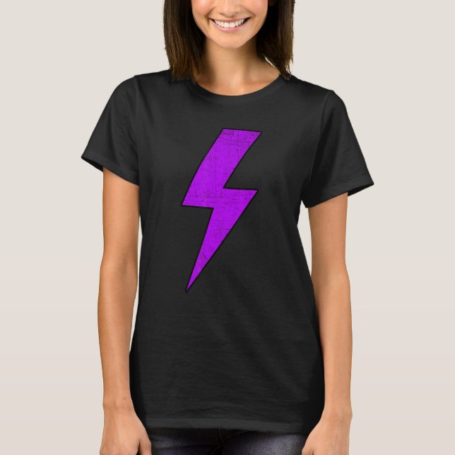 Awesome Retro Distressed Front & Back PURPLE Light T-Shirt (Front)