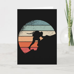 Awesome Rock Climbing Retro Mountain Climber Hiker Card
