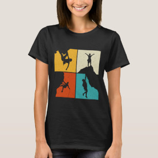 Awesome Rock Climbing Retro Mountain Climber Hiker T-Shirt