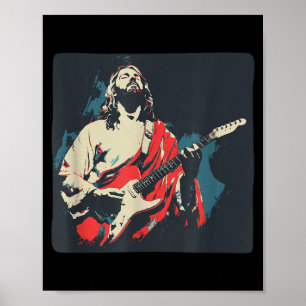 Awesome Rocking Lord Jesus with Guitar for Boys Poster