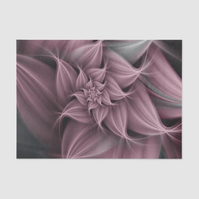 Awesome Rose Flower Fractal  Tissue Paper (Front)