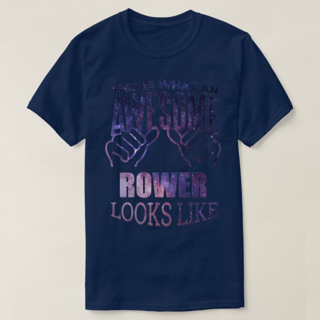 Awesome Rowing Gift Design T-Shirt (Design Front)