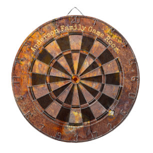 Awesome Rusty Iron Custom Message Dartboard