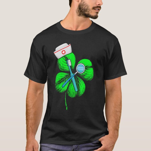 Awesome Saint Patrick S Day Dentist Shamrock Hat I T-Shirt (Front)