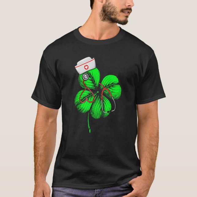 Awesome Saint Patrick S Day Doctor Shamrock Hat Ir T-Shirt (Front)