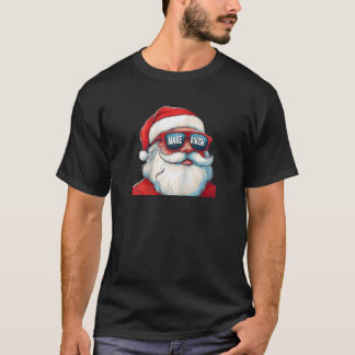 Awesome Santa Claus with Sunglasses and Make a Wis T-Shirt