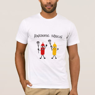 Awesome Sauce Mustard and Ketchup Lacrosse T-shirt