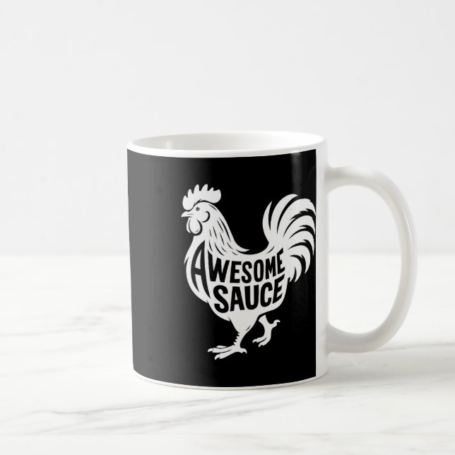 Awesome Sauce Rooster Chicken  Coffee Mug (Right)