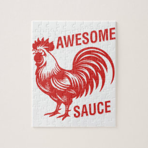 Awesome Sauce Rooster Funny Jigsaw Puzzle