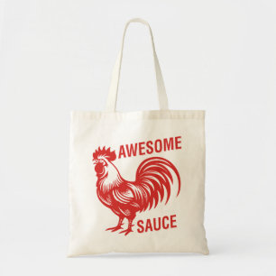 Awesome Sauce Rooster Funny Tote Bag