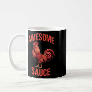 Awesome Sauce Rooster Shirt Funny Chicken Humour V Coffee Mug