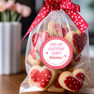 Awesome Sauce Valentine Favour Classic Round Sticker