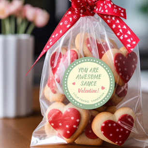 Awesome Sauce Valentine Favour Classic Round Sticker