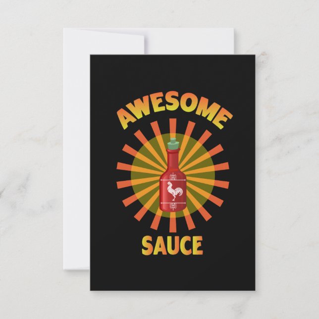 Awesome Sauce Valentine Note Card (Front)