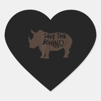 Awesome  Save  Rhino T Light Version Heart Sticker