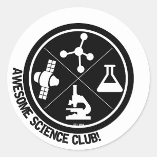 Awesome Science Club Stickers! Classic Round Sticker