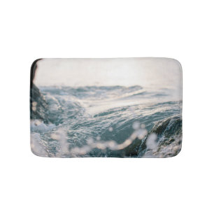 Awesome Sea Waves   Best gift for nature lovers Bath Mat
