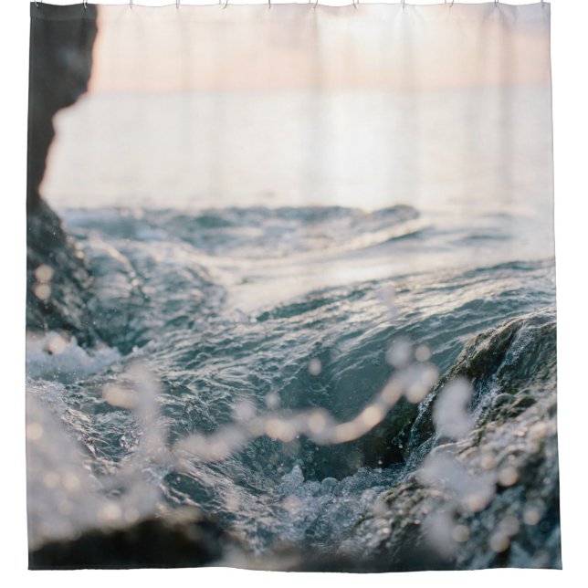 Awesome Sea Waves | Best gift for nature lovers Shower Curtain (Front)