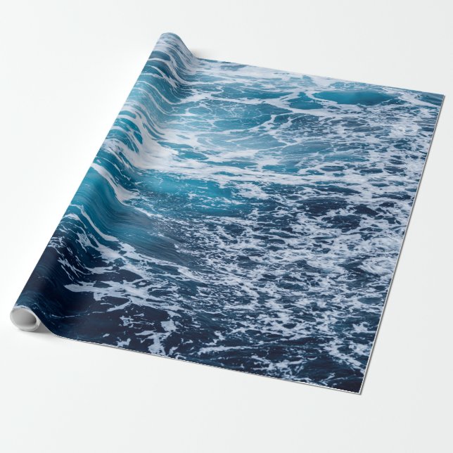 Awesome Sea Waves | Best gift for sea lovers Wrapping Paper (Unrolled)