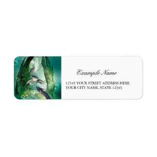 Awesome seadragon return address label
