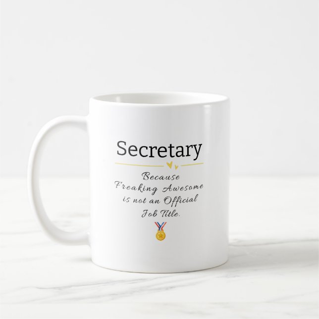 Awesome Secretary Quote Mug (Left)