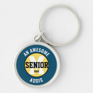 Awesome Senior Key Chain Blue/Yellow