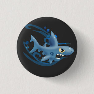 Awesome Shark 3 Cm Round Badge