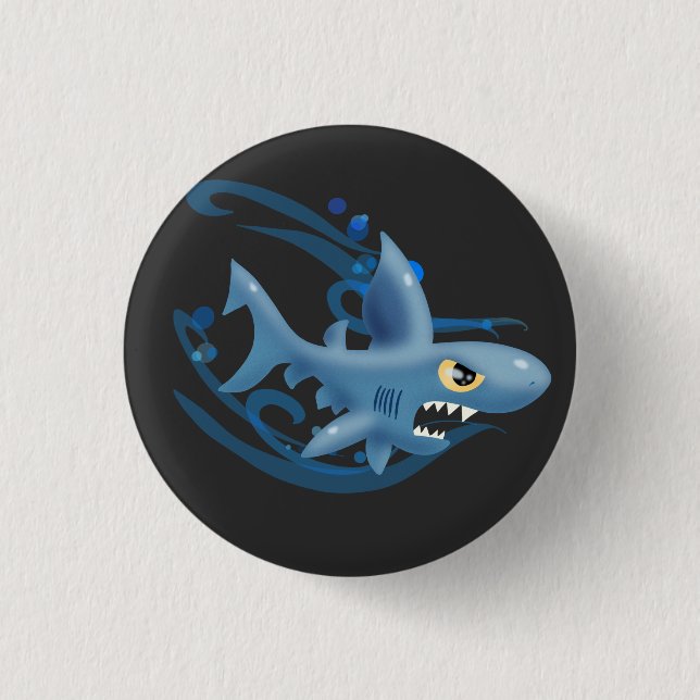 Awesome Shark 3 Cm Round Badge (Front)