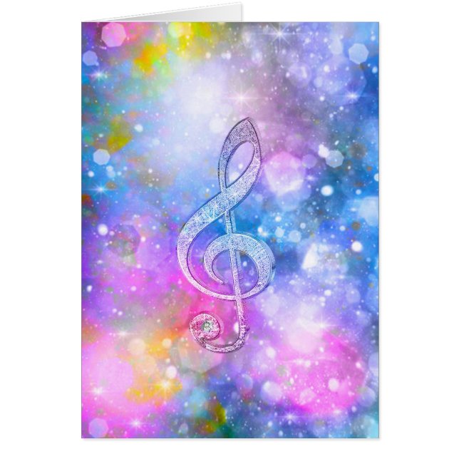 Awesome shining effects treble clef soft colours (Front)