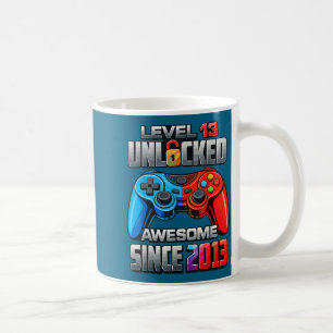 Awesome Shirt Level 13 Unlocked Since 2013 Coffee Mug