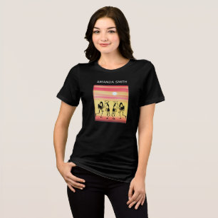Awesome Silhouette Sunset Break Dance T-Shirt Tri-Blend Shirt