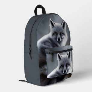 Awesome Silver Fox Printed Backpack