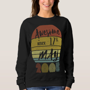 Awesome Since 17th May 2005 Vintage Retro Birthday Sweatshirt