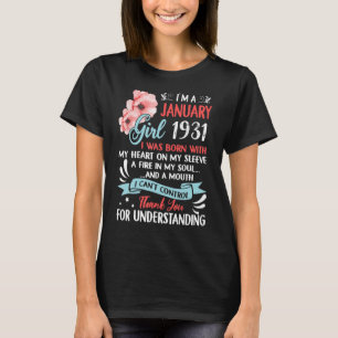 Awesome Since 1931 92nd Birthday I'm a January Gir T-Shirt
