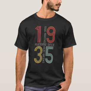 Awesome Since 1935 88th Birthday  88 Years Old Ret T-Shirt