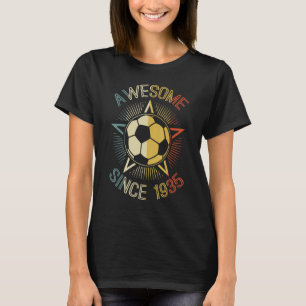 Awesome Since 1935 Soccer Birthday Retro Team Bday T-Shirt