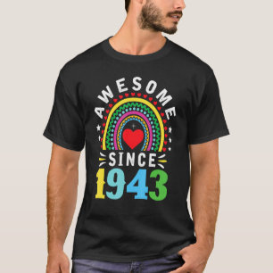 Awesome Since 1943 79th Birthday Rainbow  Born In  T-Shirt
