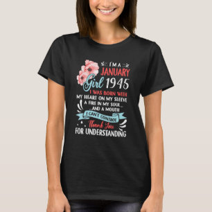 Awesome Since 1945 78th Birthday I'm a January Gir T-Shirt