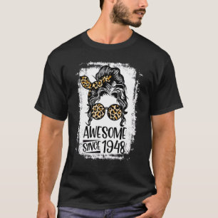 Awesome Since 1948 Vintage 1948 75th Birthday 75 Y T-Shirt