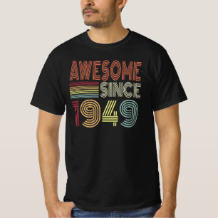 Awesome Since 1949 Retro Born In 1949 Birthday T-Shirt